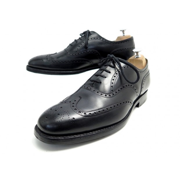 CHAUSSURES CHURCH'S RICHELIEU CHETWYND FLEURI 9G 43 LARGE CUIR NOIR SHOES 750€