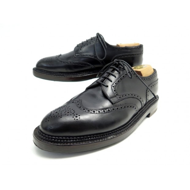 CHAUSSURES JM WESTON DERBY TRIPLE SEMELLES 9C 43 FIN EN CUIR NOIR SHOES 1200€