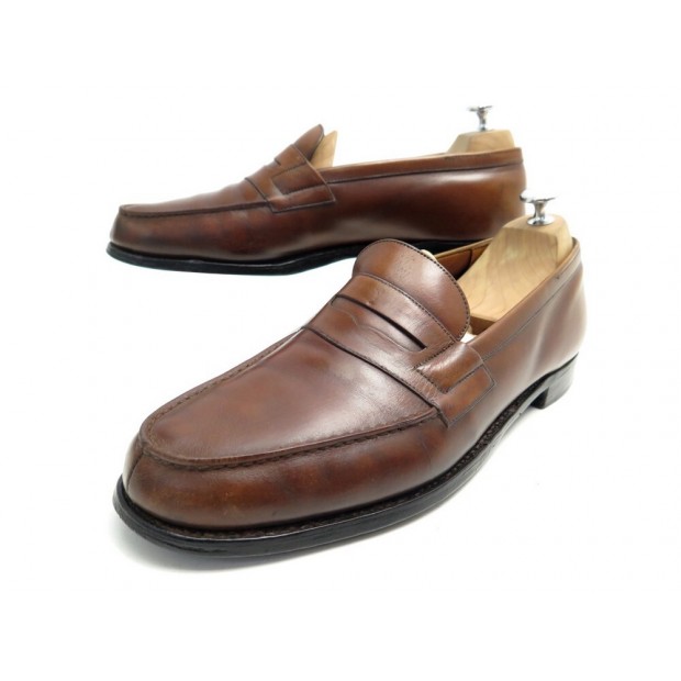 CHAUSSURES JM WESTON MOCASSINS 180 9C 43 FIN EN CUIR MARRON LEATHER SHOES 670€