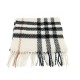 ECHARPE BURBERRY TARTAN CHECK 162 CM EN 100% CACHEMIRE ECRU CASHMERE SCARF 395€