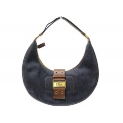 NEUF SAC A MAIN CHRISTIAN DIOR DEMI LUNE STREET CHIC TOILE DENIM HAND BAG 1180€