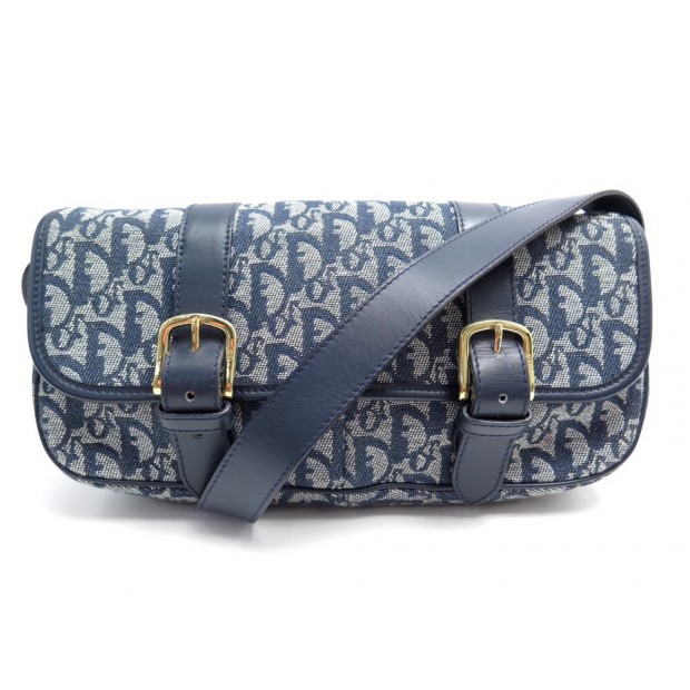 SAC A MAIN CHRISTIAN DIOR TROTTER TOILE MONOGRAM OBLIQUE BLEU HAND BAG 1760€