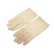 GANTS HERMES LOGO H DORE TAILLE 7.5 EN CUIR BEIGE LEATHER GLOVES 740€