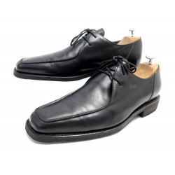 CHAUSSURES PARABOOT 9 43 DERBY 2 OEILLETS CUIR NOIR BLACK LEATHER SHOES 440€