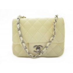 SAC A MAIN CHANEL MINI TIMELESS CUIR MATELASSE BEIGE BANDOULIERE HAND BAG 3800€