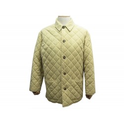 MANTEAU HERMES MATELASSE M AMPLE 46 POLYESTER JAUNE DOUDOUNE COAT JACKET 2900€