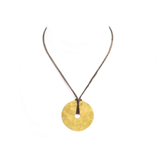 COLLIER DINH VAN PENDENTIF PI 50MM EN OR JAUNE 24K + CORDON GOLD NECKLACE