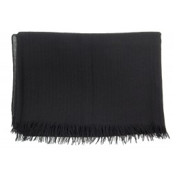 NEUF CHALE HERMES EN CACHEMIRE ET LAINE NOIR NEW CASHMERE AND WOOL SHAWL 1160€