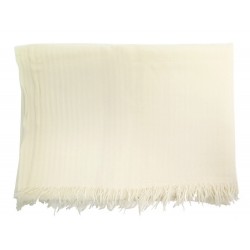 NEUF CHALE HERMES EN CACHEMIRE ET LAINE BEIGE NEW CASHMERE AND WOOL SHAWL 1160€