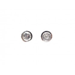 NEUF BOUCLES D'OREILLES POIRAY LOLITA PUCES OR BLANC CRISTAL BOITE EARRINGS 500€