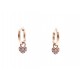 NEUF BOUCLE D'OREILLE DJULA CREOLE COEUR OR ROSE 18K ET DIAMANTS EARRINGS 790€