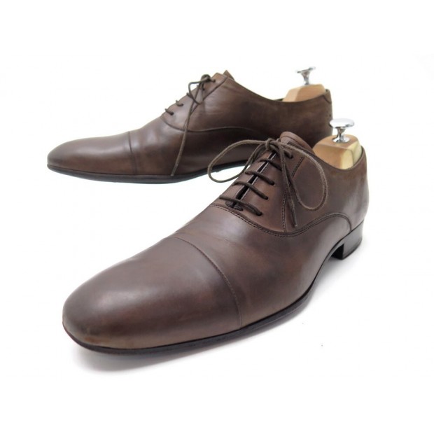 CHAUSSURES HESCHUNG RICHELIEU MALUS 7.5 41.5 EN CUIR MARRON LEATHER SHOES 485€