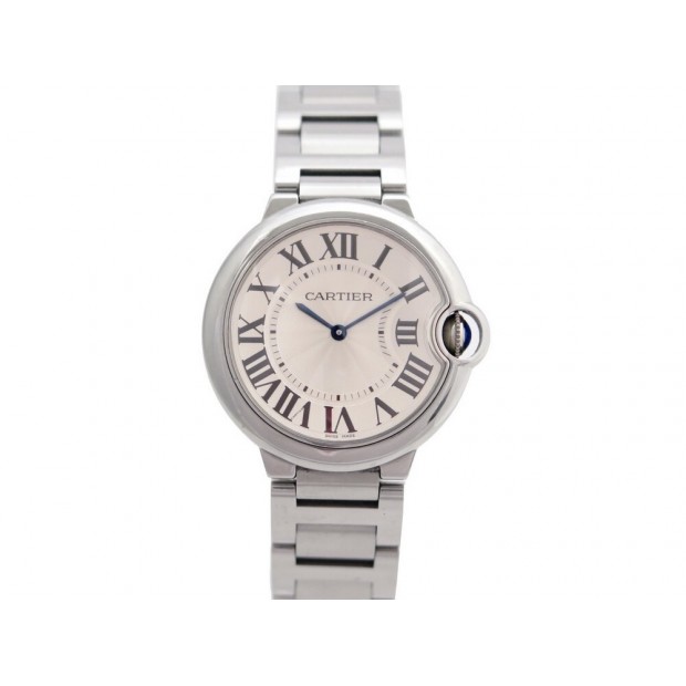 MONTRE CARTIER BALLON BLEU 3005 36 MM QUARTZ EN ACIER PALLADIE STEEL WATCH 5650€