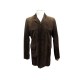 NEUF MANTEAU HERMES VESTE LONGUE CUIR DE PORC MARRON L 52 LEATHER JACKET 8000€