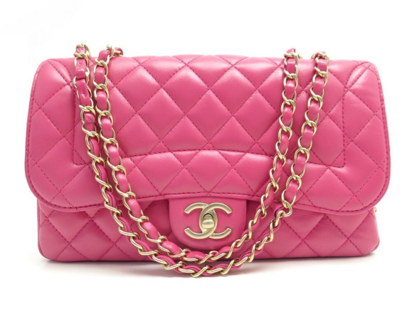 sac a main chanel timeless m cuir matelasse rose