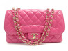 sac a main chanel timeless m cuir matelasse rose