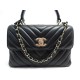 NEUF SAC A MAIN CHANEL TRENDY CC BANDOULIERE EN CUIR CHEVRON NOIR HAND BAG 4800€