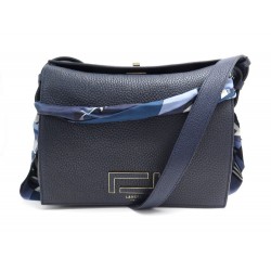 SAC A MAIN LANCEL PIA MM CUIR BLEU BANDOULIERE + FOULARD + PORTE CLE BAG 1005€