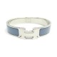 BRACELET HERMES CLIC H 17 CM EMAIL BLEU CLAIR & FINITION PALLADIE ENAMEL 555€