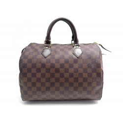 SAC A MAIN LOUIS VUITTON SPEEDY 30 EN TOILE DAMIER EBENE N41364 HAND BAG 910€