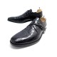 NEUF CHAUSSURES BALENCIAGA 530224 MOCASSINS 45 EN CUIR FACON CROCODILE NOIR 675€