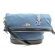 SAC A MAIN CELINE TOILE DENIM BLEU & CUIR VERNIS NOIR BANDOULIERE HAND BAG PURSE