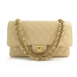 SAC A MAIN CHANEL CLASSIQUE TIMELESS M CUIR CAVIAR MATELASSE BEIGE HANDBAG 6850€