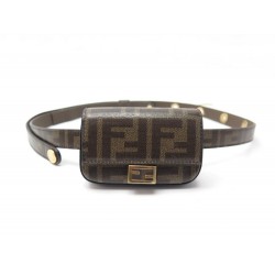 NEUF SAC CEINTURE FENDI NODO + NANO BAGUETTE TOILE MONOGRAM FF 8C0598 BELT 1100€