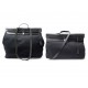 SAC A MAIN DE VOYAGE HERMES HERBAG XL 50 TOILE ET CUIR NOIR TRAVEL BAG 2650€