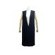 NEUF ROBE TUNIQUE LONGUE HERMES L 42 EN SOIE BLEU MARINE NEW SILK DRESS 1500€