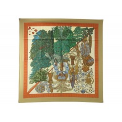 NEUF FOULARD HERMES LES LEGENDES DE L'ARBRE FAIVRE CARRE 90 SOIE SILK SCARF 385€