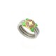 BAGUE FRED FORCE 10 T 51 EN OR JAUNE 18K & EMAIL CABLE EN ACIER GOLD ENAMEL RING