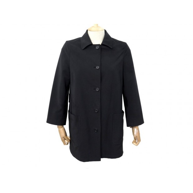 NEUF MANTEAU PRADA IMPERMEABLE M 42 IT 38 FR NOIR NEW TRENCH COAT 2100€