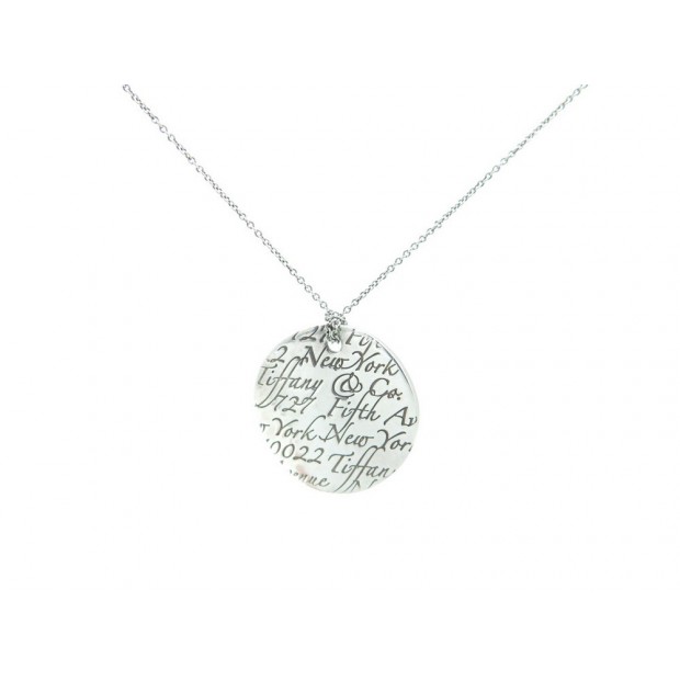  COLLIER + PENDENTIF TIFFANY FITH AVENUE ARGENT 925 + BOITE 