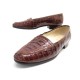 CHAUSSURES CHANEL MOCASSINS LOGO CC 36 EN CUIR CROCODILE MARRON LOAFERS SHOES