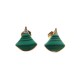 NEUF BOUCLES D'OREILLES BULGARI DIVAS' DREAM OR ROSE MALACHITE EARRINGS 2470€