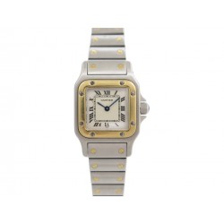 MONTRE CARTIER SANTOS GALBEE 1567 OR & ACIER 24 MM QUARTZ GOLD STEEL WATCH 5500€