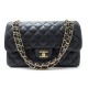 SAC A MAIN CHANEL TIMELESS JUMBO EN CUIR CAVIAR NOIR BANDOULIERE HAND BAG 8400€