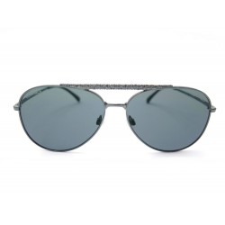 NEUF LUNETTES DE SOLEIL CHANEL PILOTE EN TWEED METAL GRIS ETUI SUNGLASSES 570€