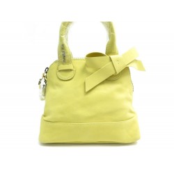 NEUF SAC A MAIN PAULE KA EN CUIR SUEDE JAUNE 25 CM NEW LEATHER HAND BAG