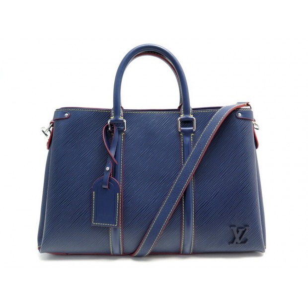 NEUF SAC A MAIN LOUIS VUITTON SOUFFLOT MM M5561 CUIR EPI BLEU BANDOULIERE 1880€