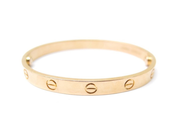 bracelet cartier love 17 cm en or rose 18k boite