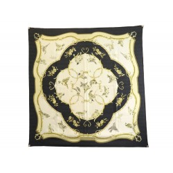 FOULARD HERMES LA CLE DES CHAMPS FACONNET CARRE 90 SOIE BROCHEE SILK SCARF 385€