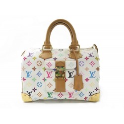 SAC A MAIN LOUIS VUITTON SPEEDY 30 TOILE MONOGRAM MURAKAMI BLANC HAND BAG 1680€