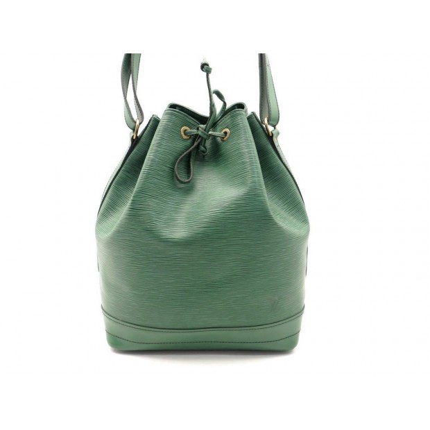 VINTAGE SAC A MAIN LOUIS VUITTON NOE NM CUIR EPI VERT LEATHER HAND BAG 1420