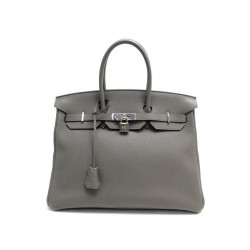 SAC A MAIN HERMES BIRKIN 35 H027767CK8F CUIR VEAU TOGO GRIS ETAIN PALLADIE 20€