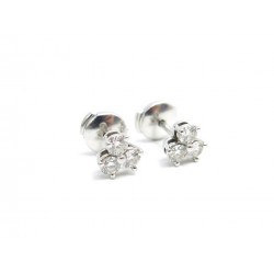 BOUCLES D'OREILLES TIFFANY ARIA PLATINE ET DIAMANTS 0.6CT + BOITE EARRINGS 4550€