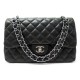 SAC A MAIN CHANEL TIMELESS JUMBO BANDOULIERE CUIR MATELASSE NOIR HAND BAG 7400€