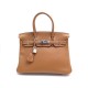 SAC A MAIN HERMES BIRKIN 30 DE 2010 EN CUIR TOGO GOLD PALLADIE LEATHER HAND BAG