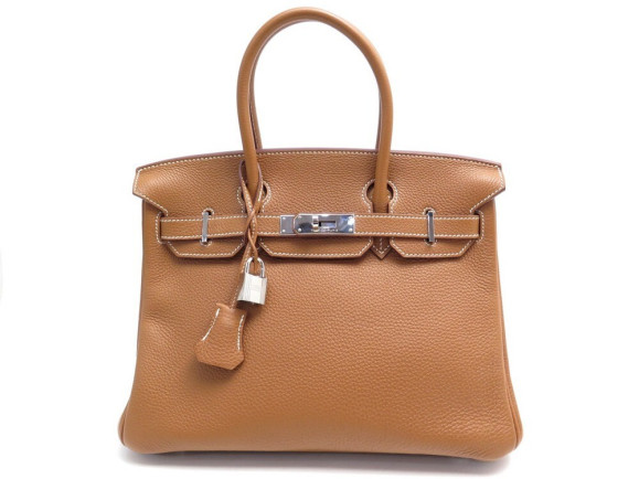 sac a main hermes birkin 30 de 2010 en cuir togo gold